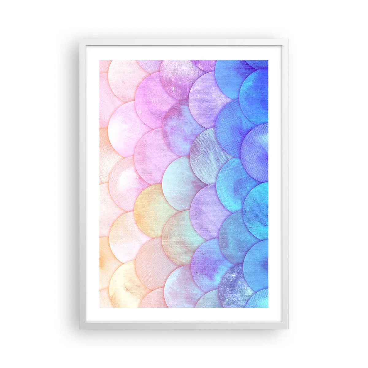 Plagát v bielom ráme - Perleťová šupina - 50x70 cm