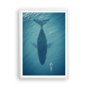 Plagát v bielom ráme - Stretnutie na oceáne - 70x100 cm