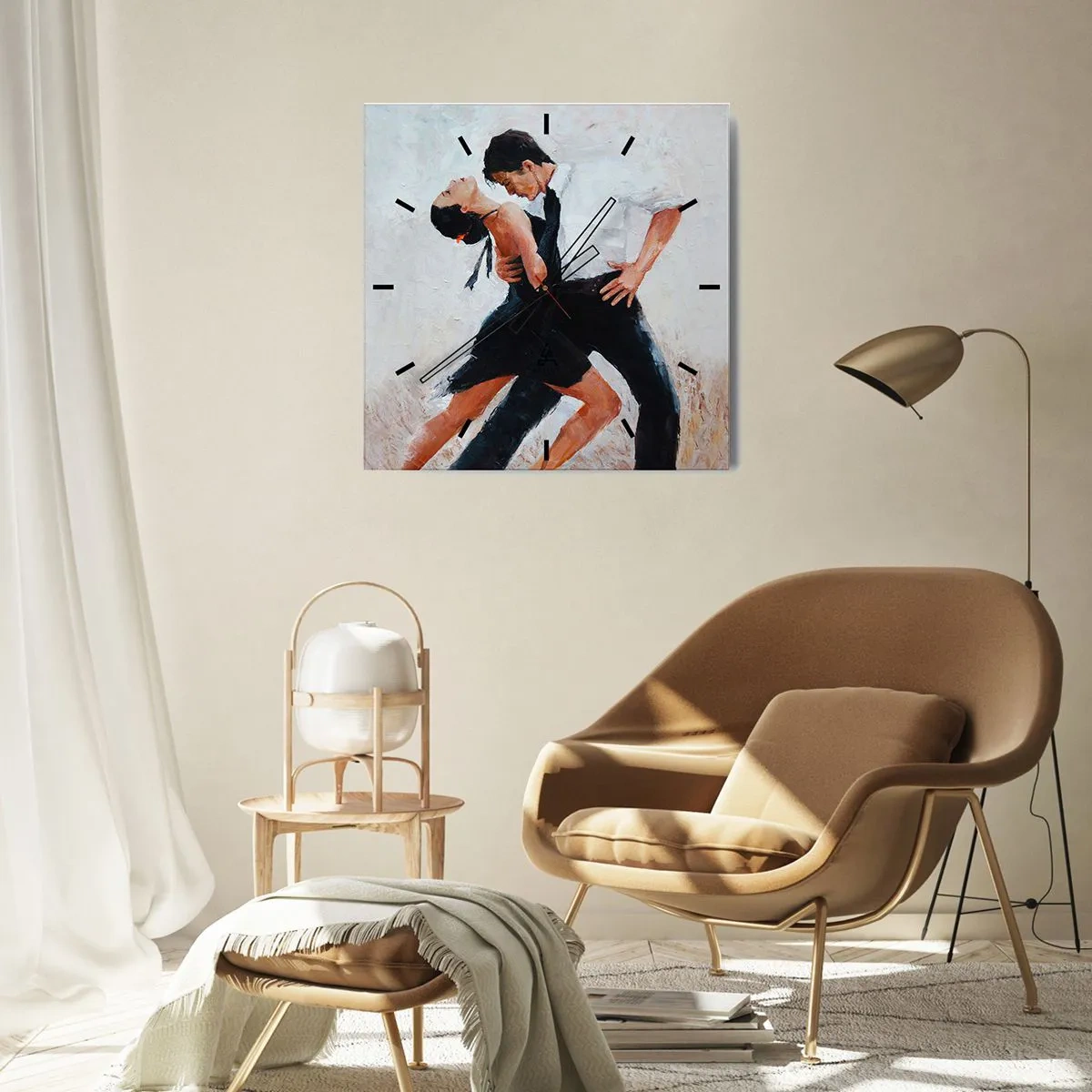 Nástenné hodiny - Tango mojich túžob a snov - 30x30 cm