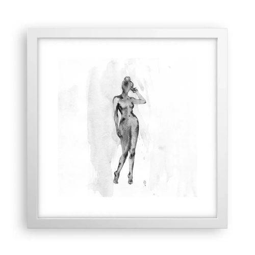 Plagát v bielom ráme - Štúdia o ideáli ženskosti - 30x30 cm