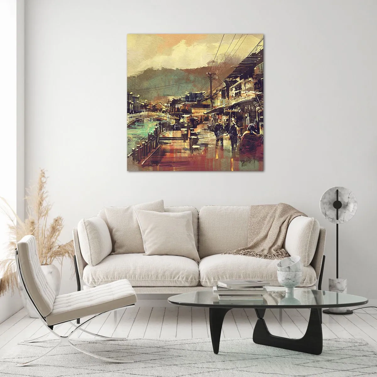Obraz na skle - Život ako bohatstvo šedej - 40x40 cm