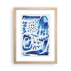 Plagát v ráme zo svetlého duba - Späť ku koreňom - 30x40 cm