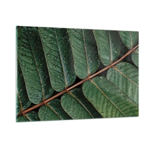 Obraz na skle - V zelenom rytme - 120x80 cm
