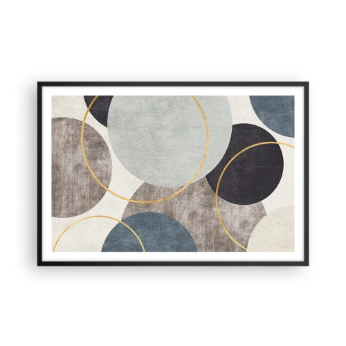 Plagát v čiernom ráme - Kruh za kruhom - 91x61 cm