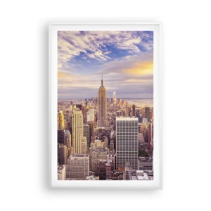 Plagát v bielom ráme - Dosiahnuť samotné oblaky - 61x91 cm