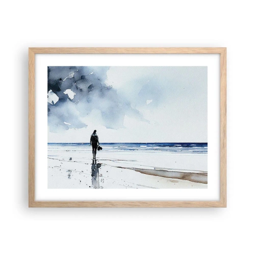 Plagát v ráme zo svetlého duba - Rozhovor s morom - 50x40 cm