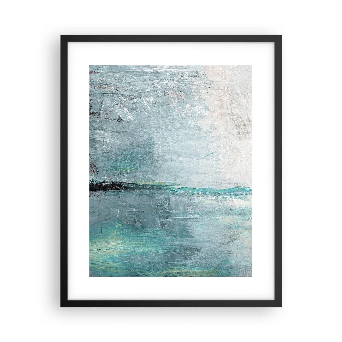 Plagát v čiernom ráme - Horizontálne v modrej - 40x50 cm