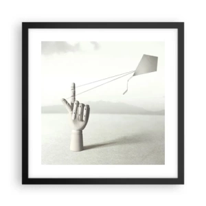 Plagát v čiernom ráme - Výzva - 40x40 cm