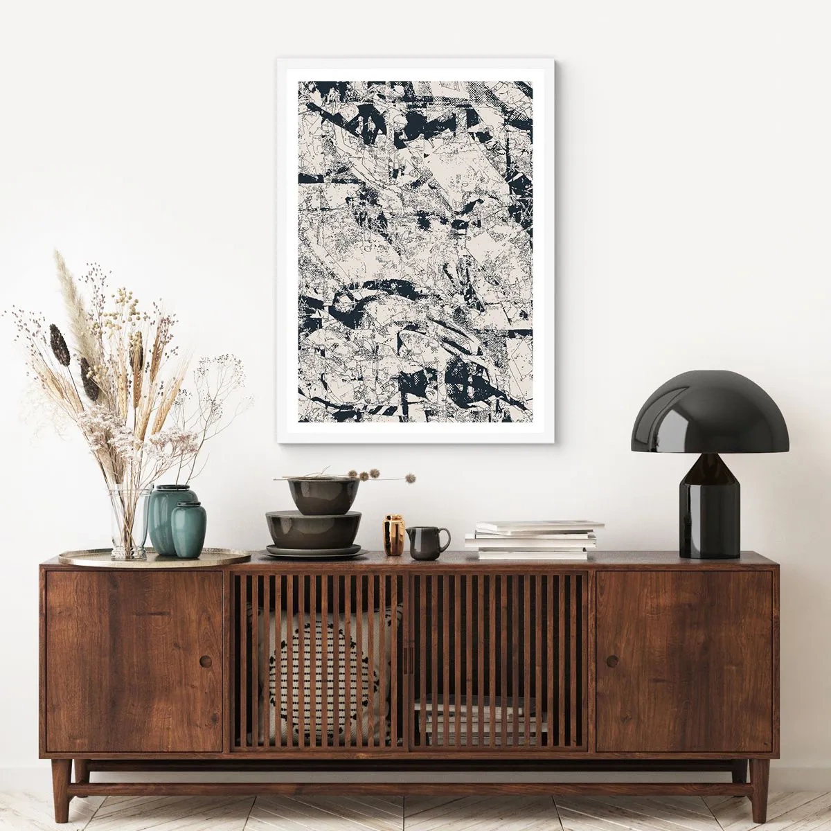 Plagát v bielom ráme - Prelínanie protikladov - 50x70 cm