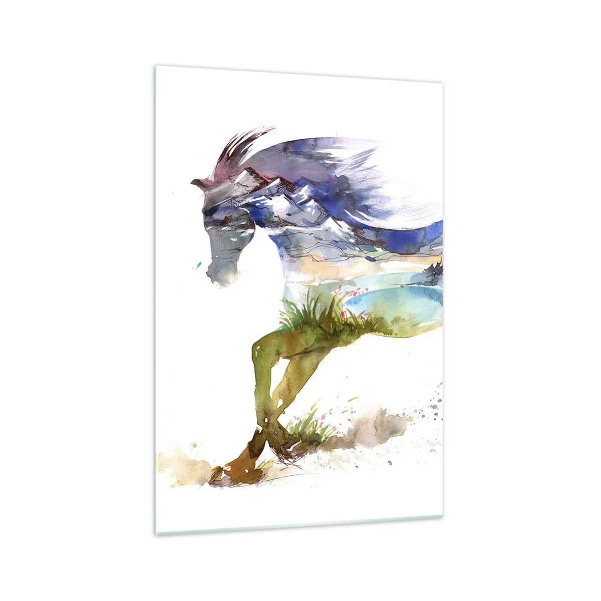 Obraz na skle - Z lúky priamo do neba - 70x100 cm