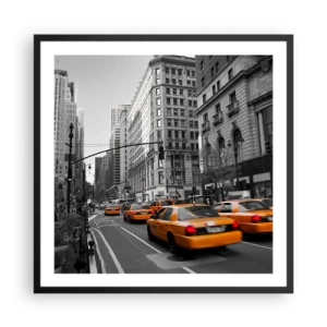 Plagát v čiernom ráme - Slnko veľkomesta - 60x60 cm