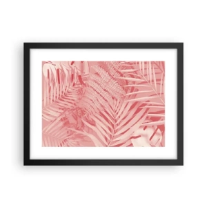 Plagát v čiernom ráme - Ružový koncept - 40x30 cm