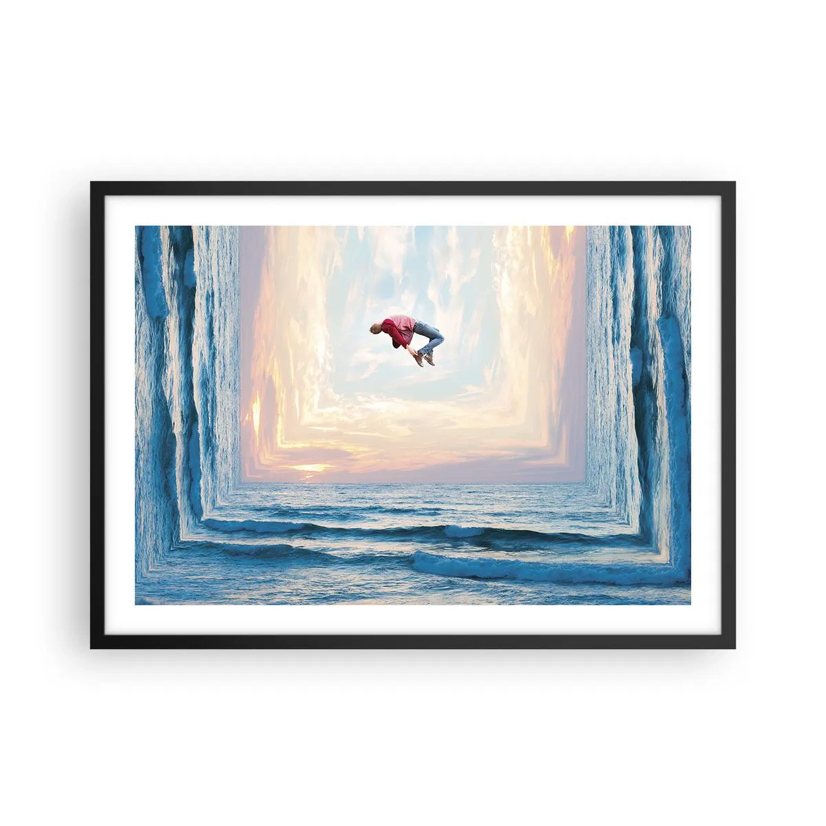 Plagát v čiernom ráme - Do inej dimenzie - 70x50 cm