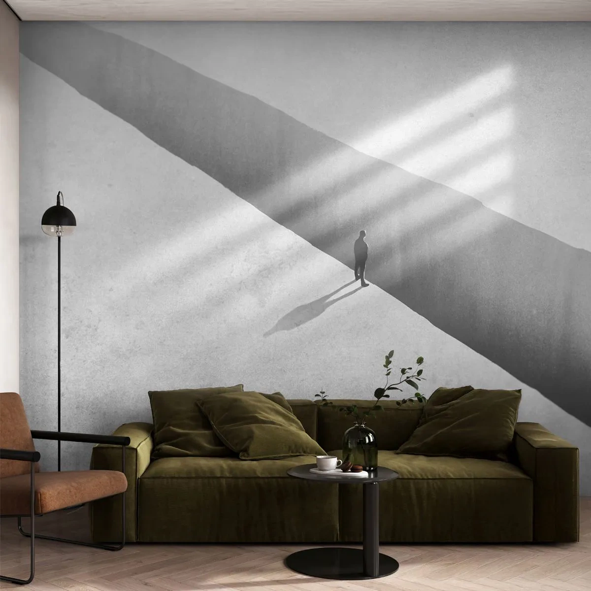 Fototapeta Standard Eco - Jasný cieľ - Priepasť, Minimalizmus, Muž - 300x210 cm