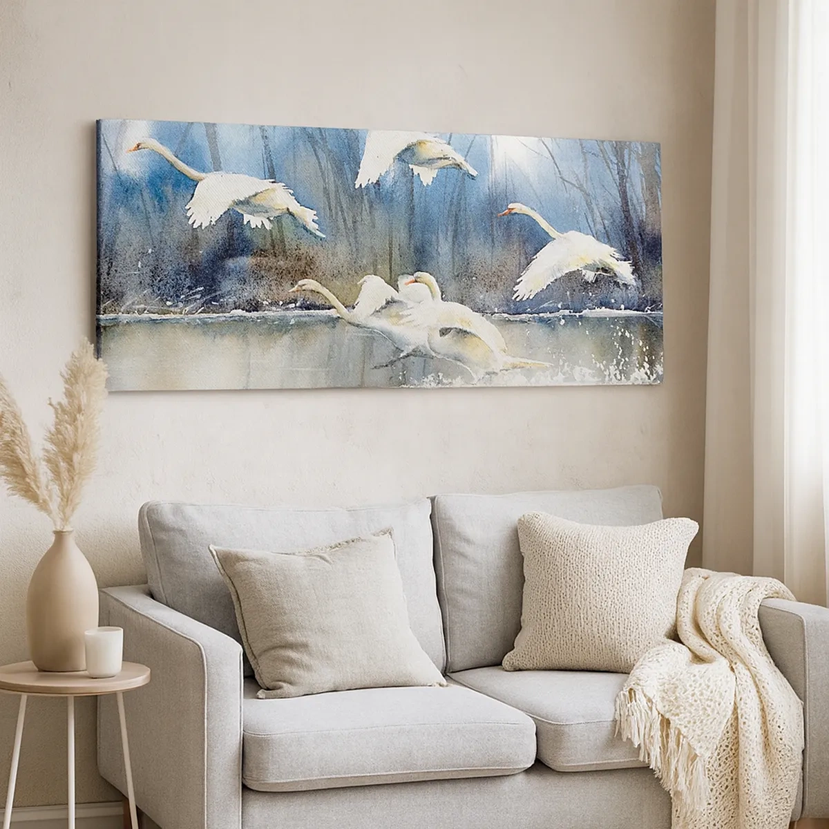 Obraz na plátne - Ako v poviedke o divokých labutiach - 30x30 cm