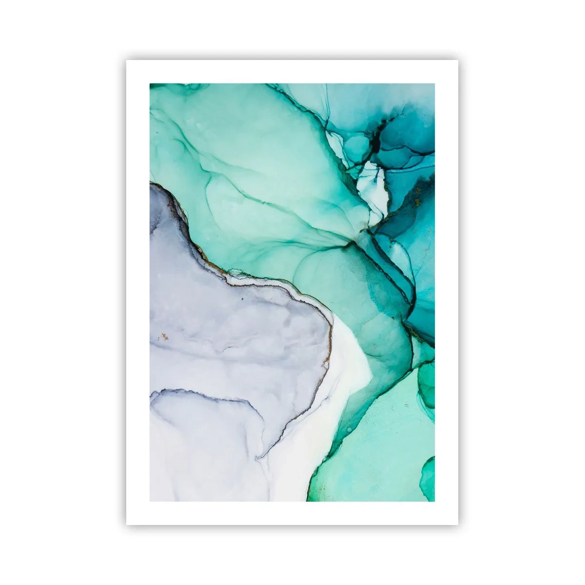 Plagát - Štúdia v tyrkysovej - 50x70 cm