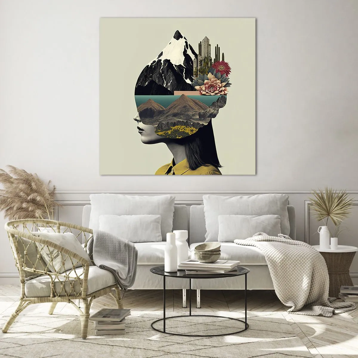 Obraz na skle - Žena – vždy tajomstvo - 60x60 cm