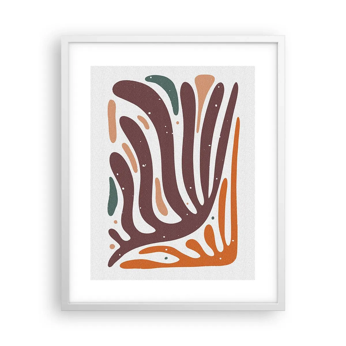 Plagát v bielom ráme - Organická a radiálna kompozícia - 40x50 cm