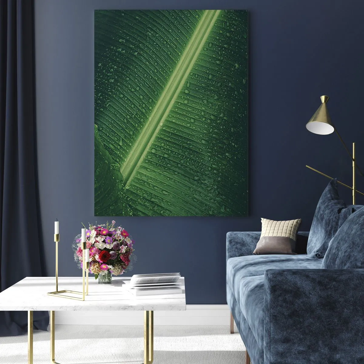 Obraz na skle - Štruktúra zelenej - 50x70 cm