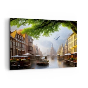 Obraz na plátne - Holandská mestská krajinka - 120x80 cm