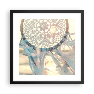 Plagát v čiernom ráme - Čipkový totem - 40x40 cm