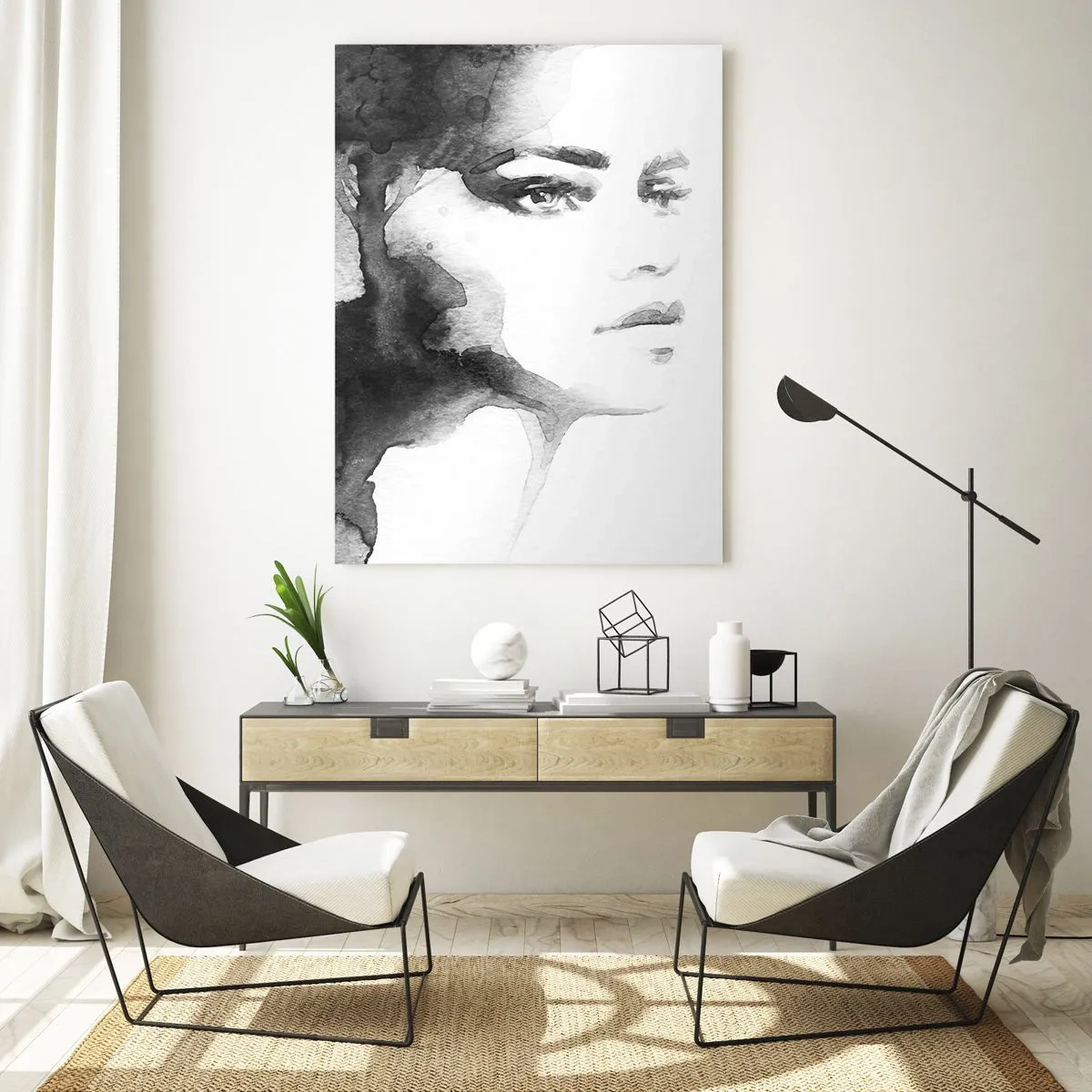 Obraz na skle - Vytvorená z tajomstva a hmly - 50x70 cm