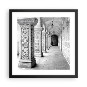 Plagát v čiernom ráme - Kam…? - 40x40 cm