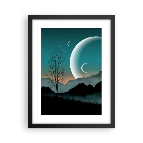 Plagát v čiernom ráme - Karneval hviezdnej noci - 30x40 cm