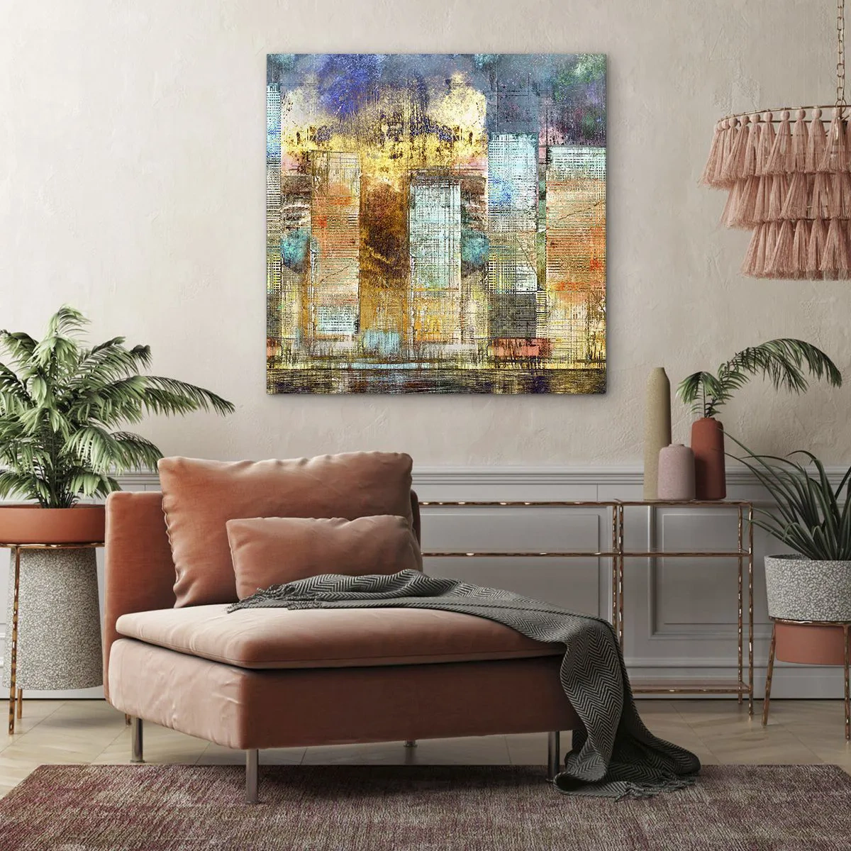 Obraz na plátne - Slnečná metropola - 70x70 cm