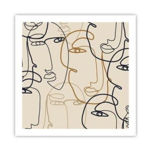 Plagát - Portrét znásobený - 60x60 cm