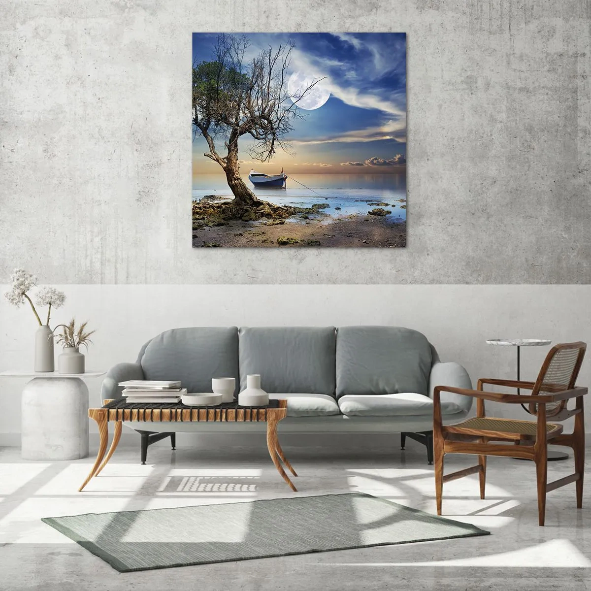 Obraz na skle - Je to koniec alebo začiatok? - 40x40 cm