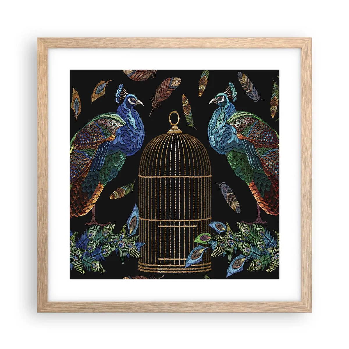 Plagát v ráme zo svetlého duba - V kráľovskom rúchu - 40x40 cm