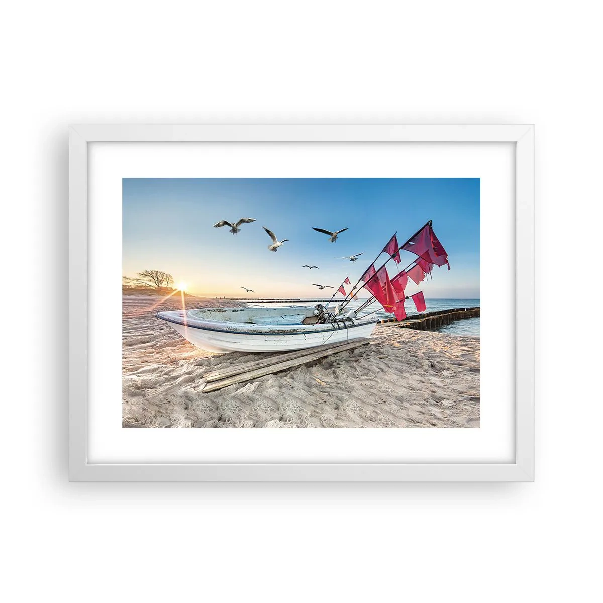 Plagát v bielom ráme - Zaslúžená prestávka - 40x30 cm