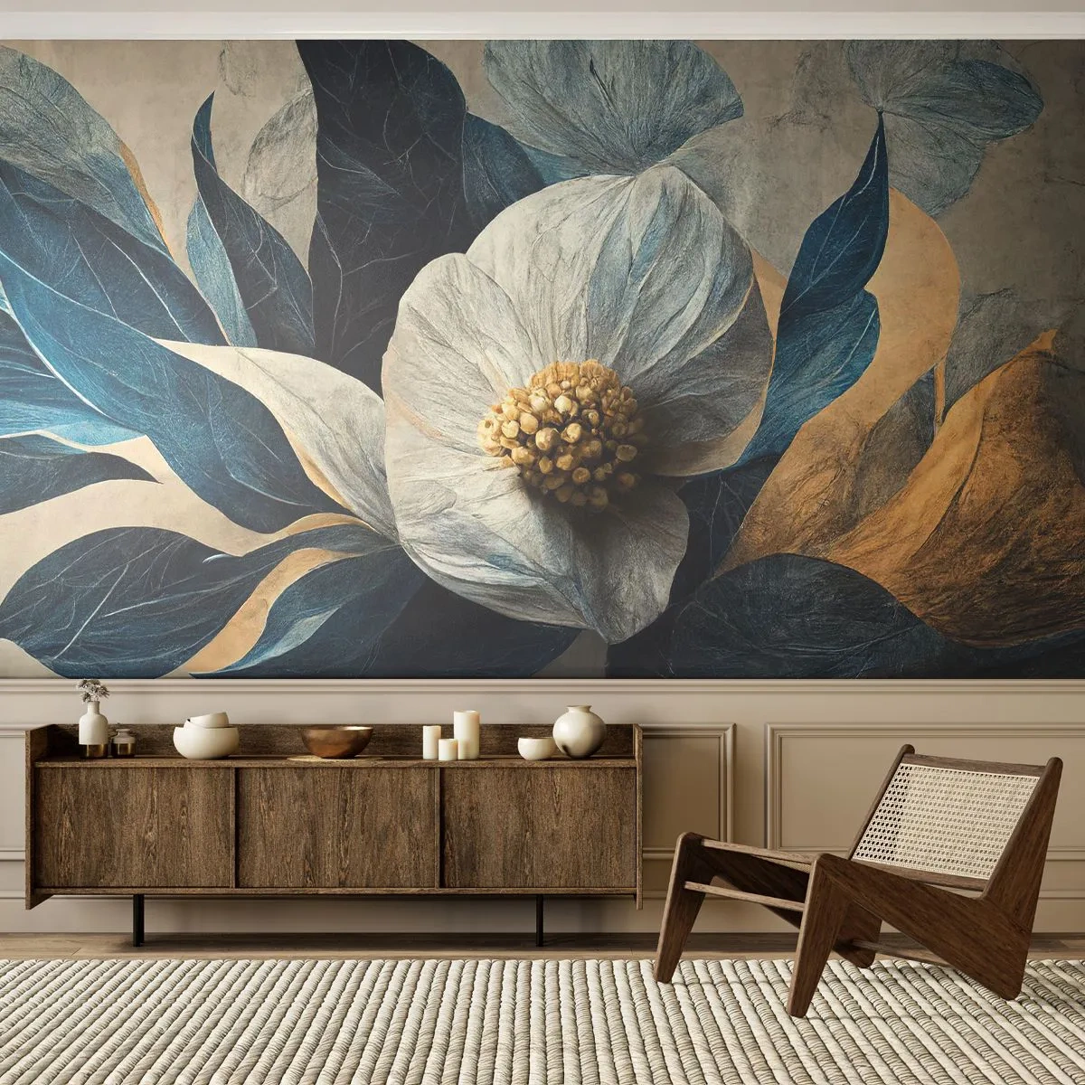 Fototapeta Premium Canvas - Má zlaté srdce - Kvetina, Elegantný, Kus - 250x175 cm
