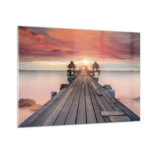 Obraz na skle - Západ na východe - 100x70 cm