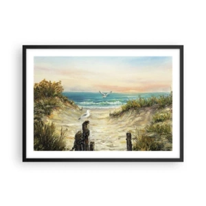 Plagát v čiernom ráme - Bezvetrie a samota - 70x50 cm
