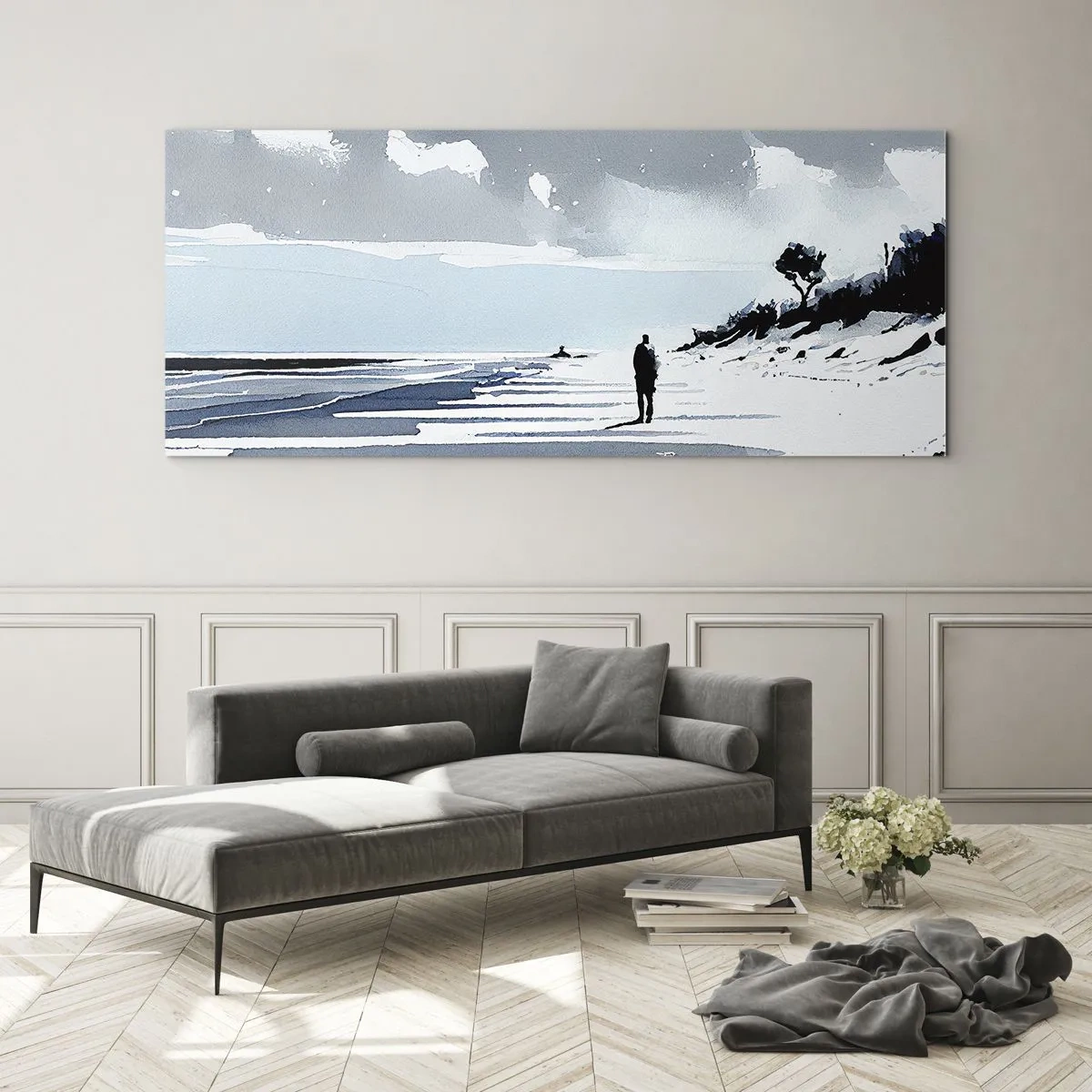 Obraz na skle - O samote - 100x40 cm