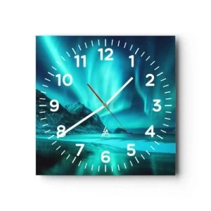 Nástenné hodiny - Divy severu - 40x40 cm