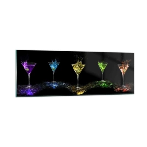 Obraz na skle - Farby radosti v krištáľovom skle - 90x30 cm