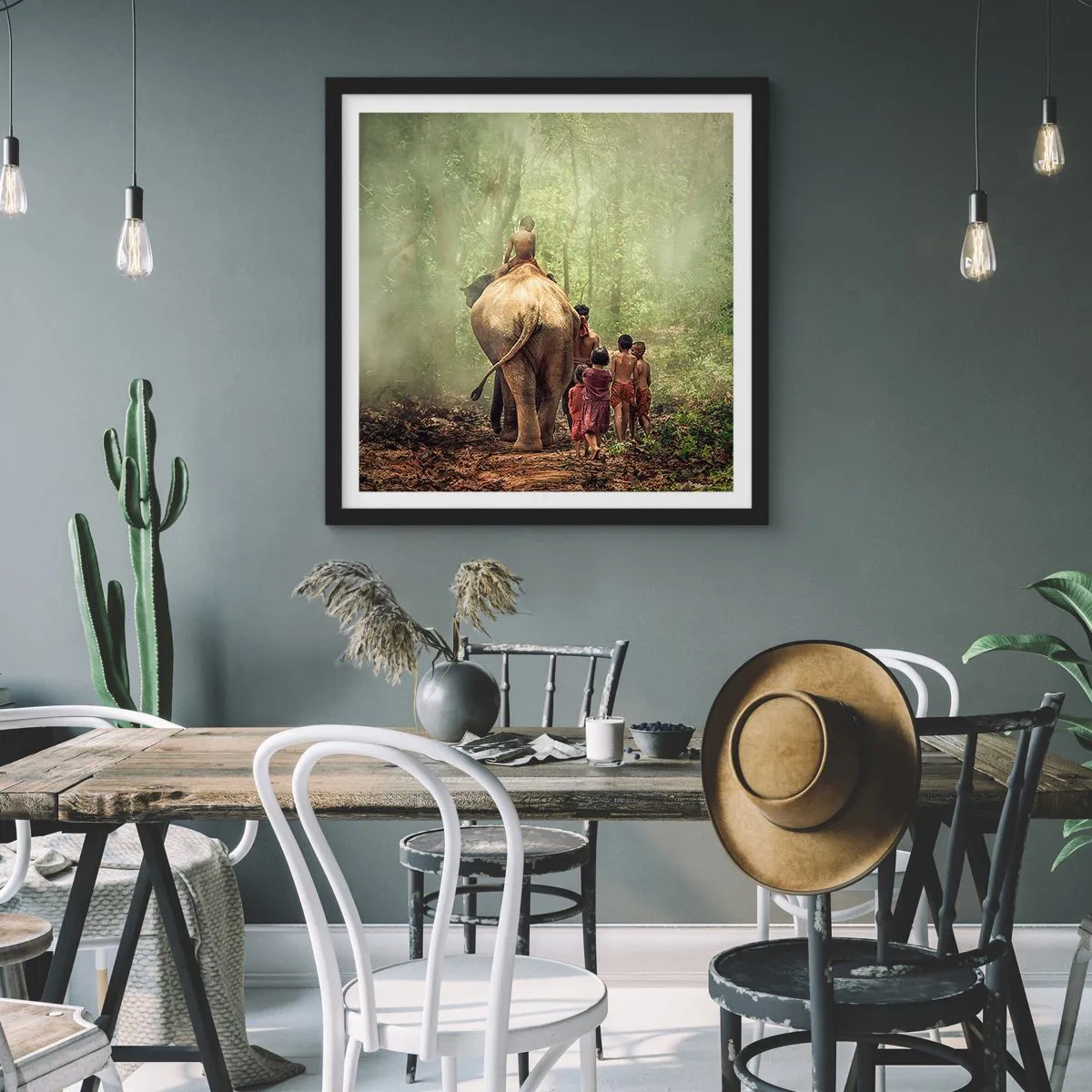 Plagát v čiernom ráme - Nová Kniha džunglí - 60x60 cm