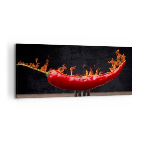 Obraz na plátne - Ohnivé predjedlo - 100x40 cm