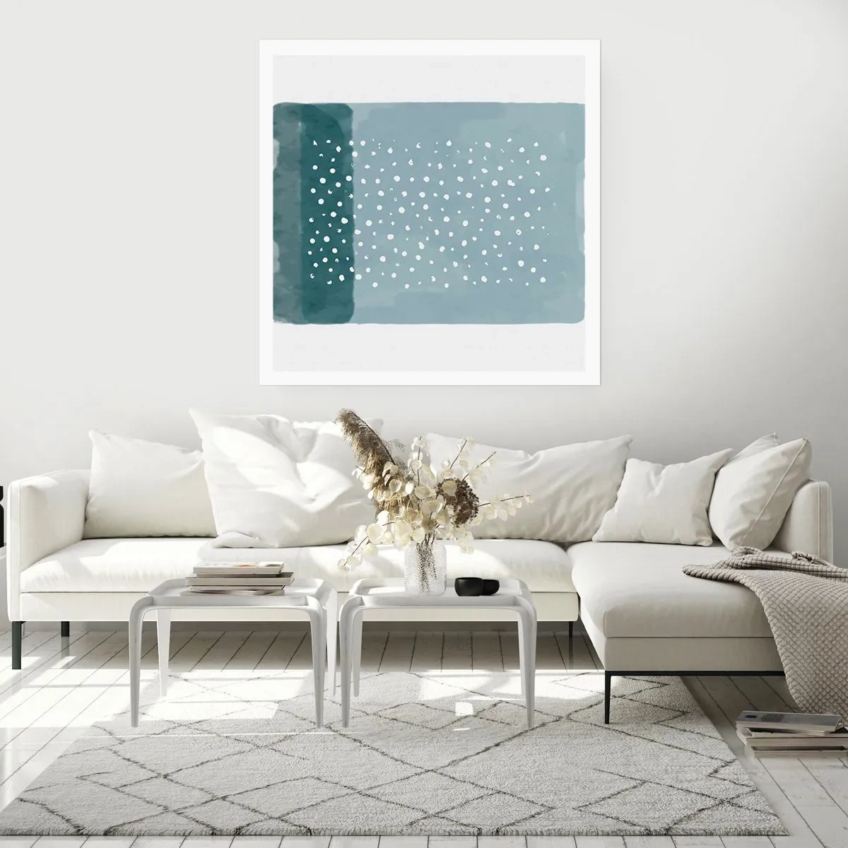 Plagát - Pestované na modrej - 60x60 cm