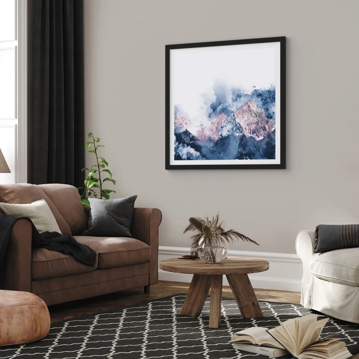 Plagát v čiernom ráme - To sú vrcholy! - 40x40 cm