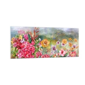 Obraz na skle - Záhrada, ktorá sa zbláznila - 100x40 cm