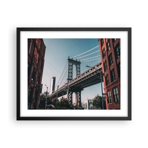 Plagát v čiernom ráme - Nad vlnami mesta - 50x40 cm