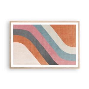 Plagát v ráme zo svetlého duba - Diagonálna kompozícia – pohyb - 91x61 cm