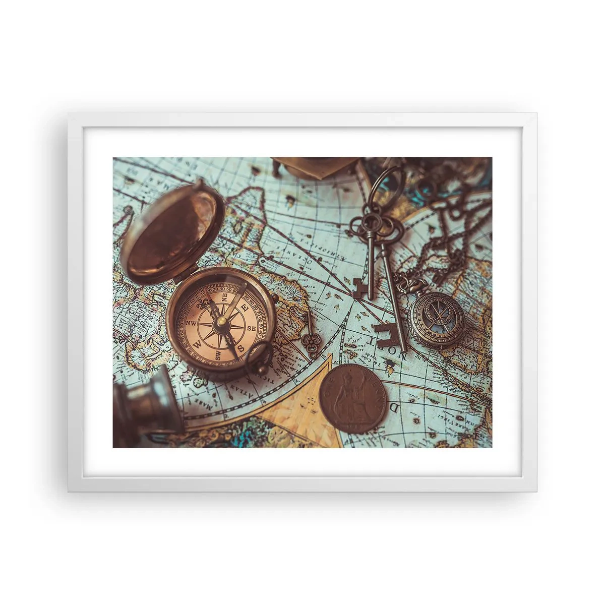 Plagát v bielom ráme - Pre dobrodruha - 50x40 cm