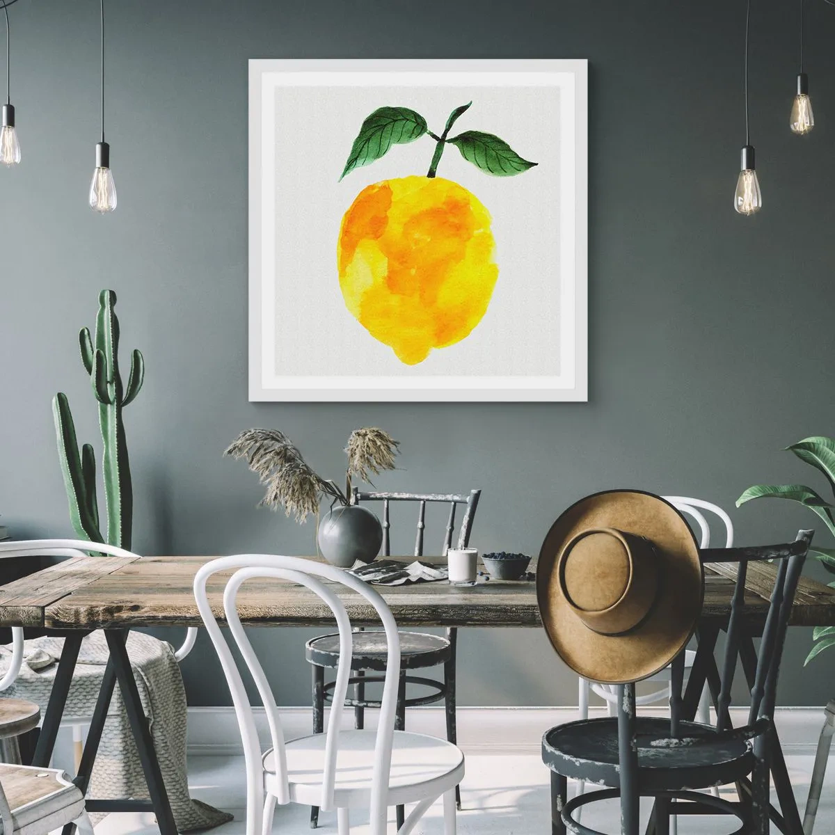 Plagát v bielom ráme - Ako spoznať chuť slnka - 40x40 cm