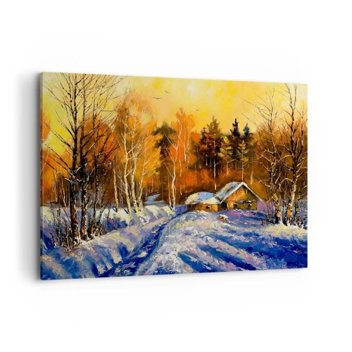 Obraz na plátne - Zimná impresia v slnku - 100x70 cm