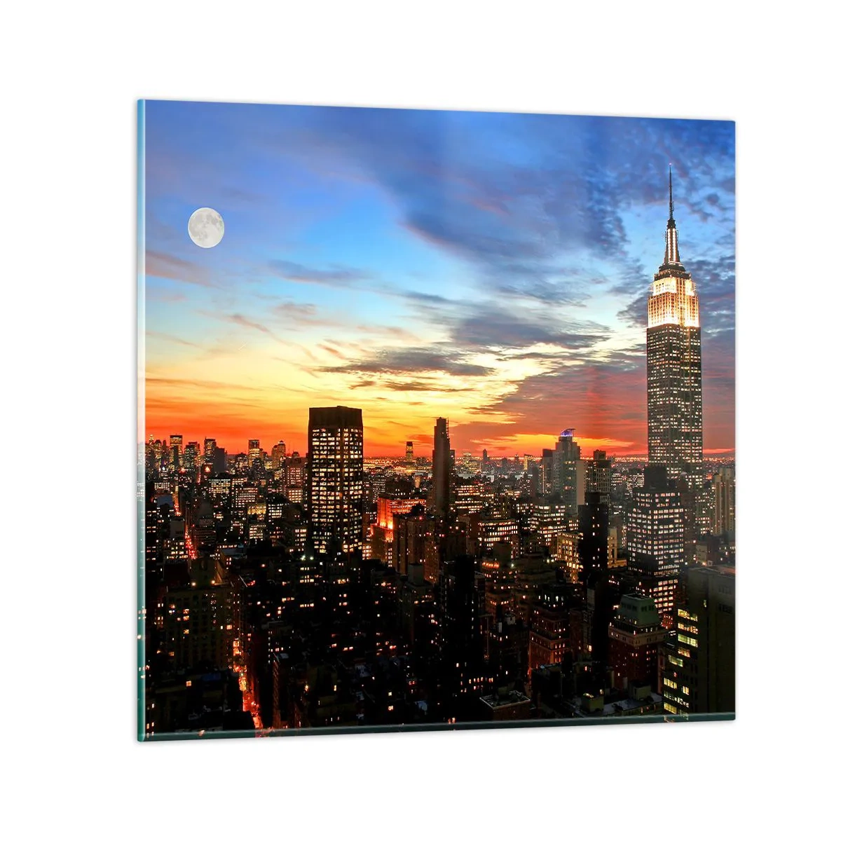 Obraz na skle - Žiarivá americká noc - 50x50 cm